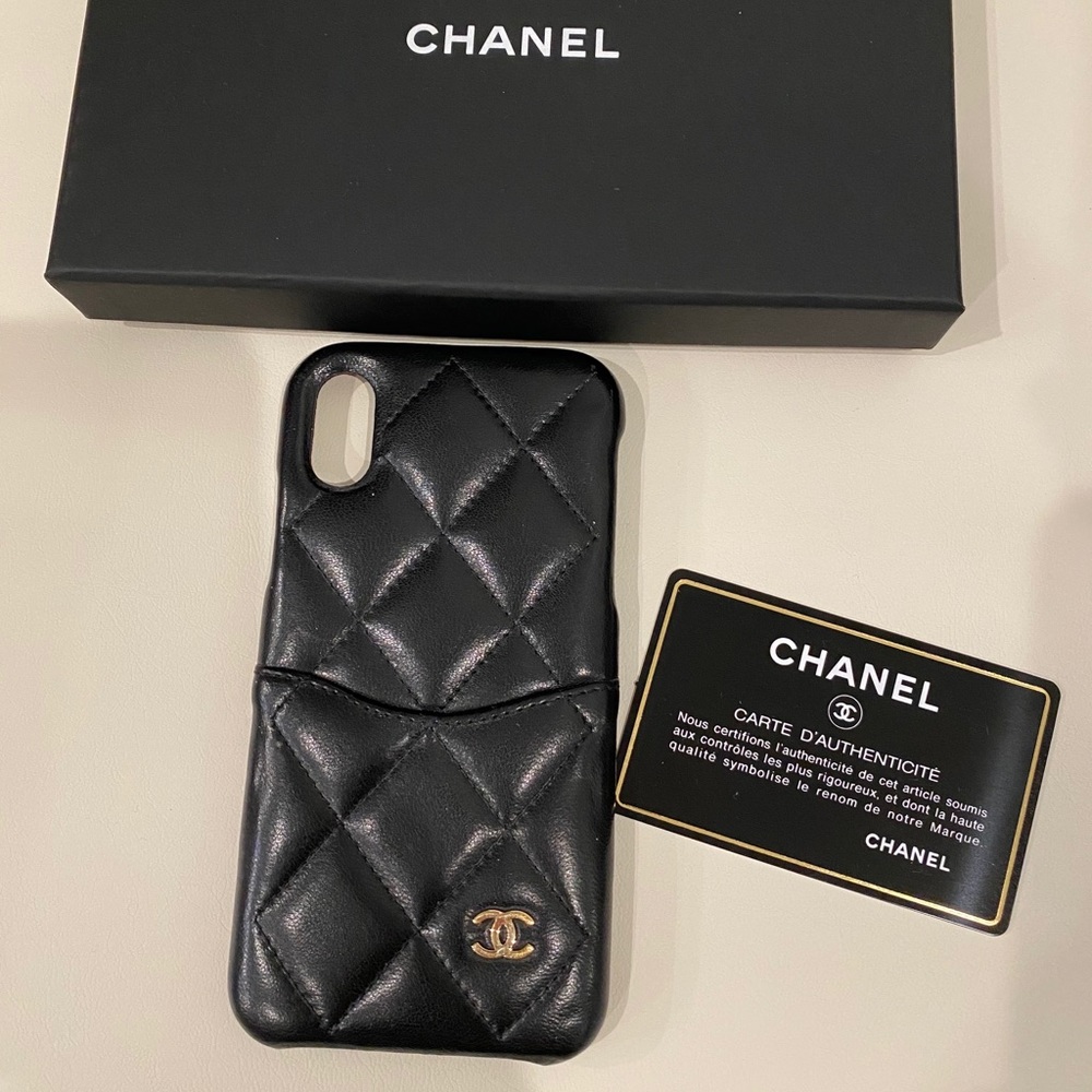 AUTHENTIC CHANEL iPhone X case, used